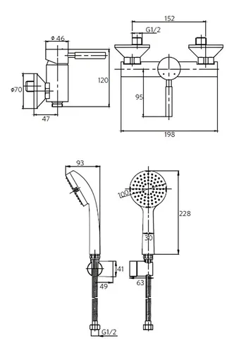 LLAVE MONOMANDO DUCHA OZ CROMO STRETTO - 7