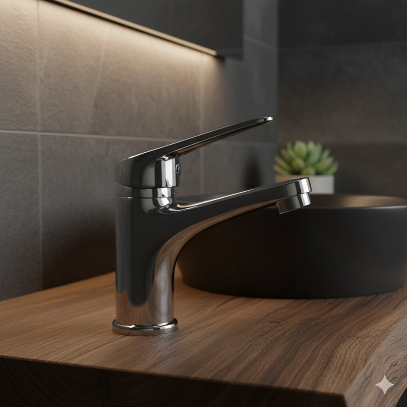 MONOMANDO CROMADO PMB MEMPHIS PARA LAVAMANOS DE BAÑO - 4