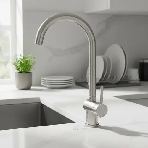 LAVAPLATOS MONOMANDO INOX SATINADO STRETTO CENTO ACERO INOXIDABLE - 4