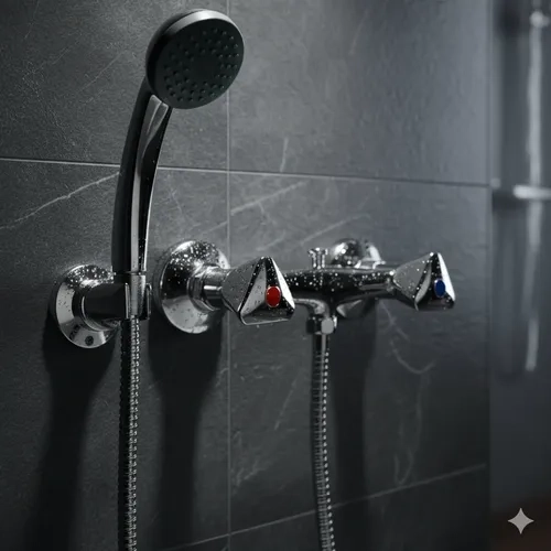 COMBINACION DUCHA DOBLE COMANDO PMB MIAMI ACABADO BRILLANTE PLATEADO - 4