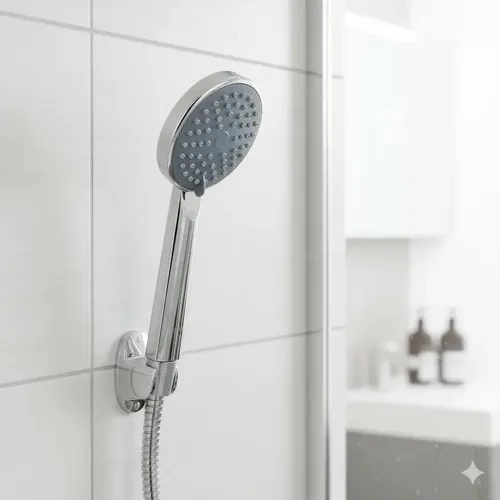 JUEGO DE DUCHA ANTICALCAREO CON MANERAL STRETTO CONEXION 1/2' HE FLEXIBLE - 1