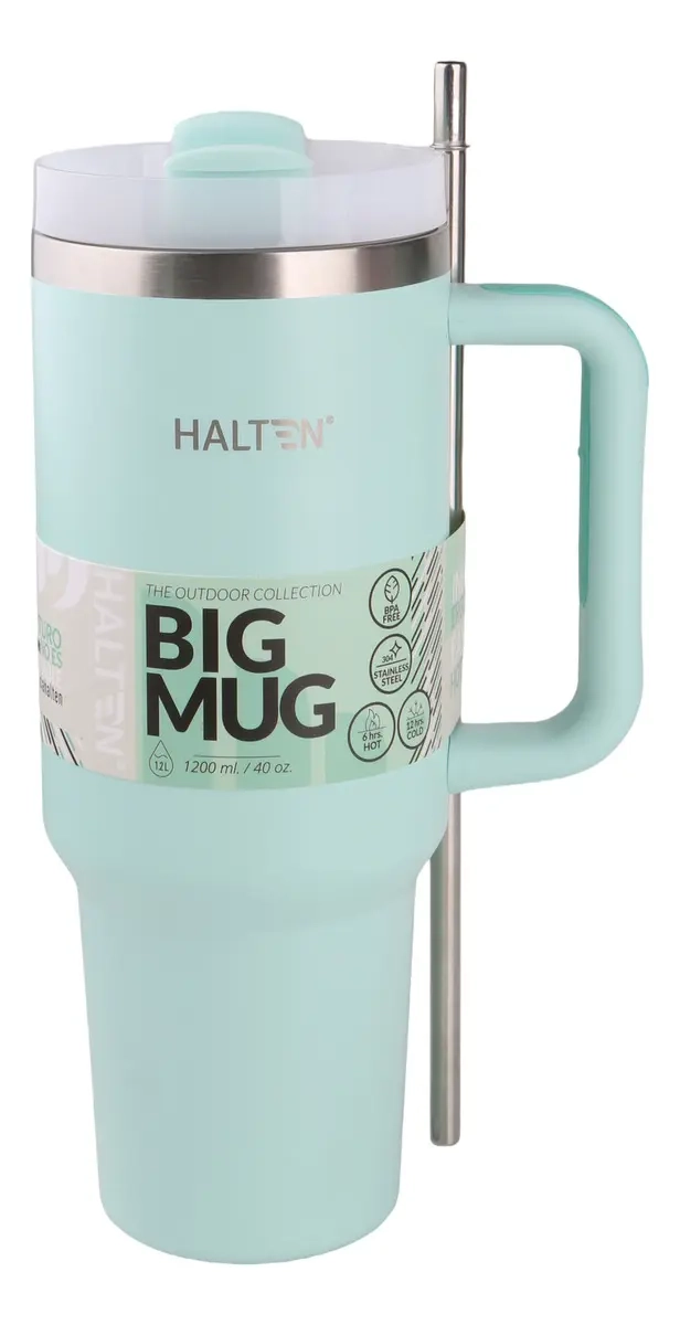 TERMO 1.2 L ACERO INOXIDABLE HALTEN BIG MUG VERDE - 2