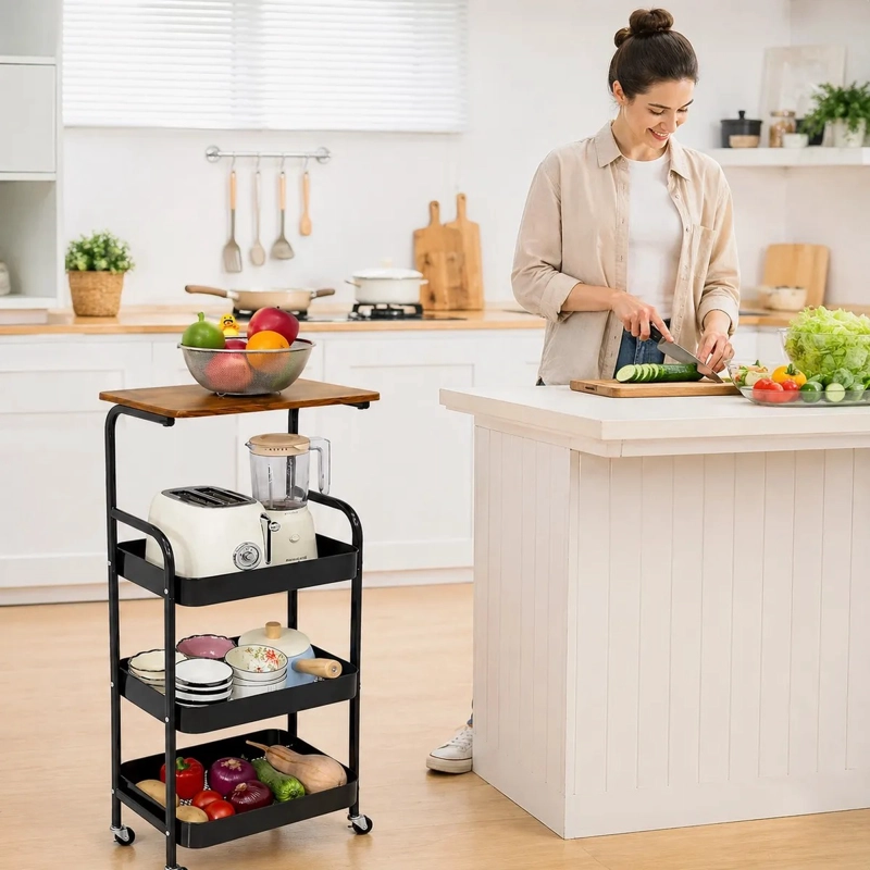 ORGANIZADOR DE COCINA FRUTERO TIPO BUFFET DE MADERA INDUSTRIAL MARCA MP STORE - 10
