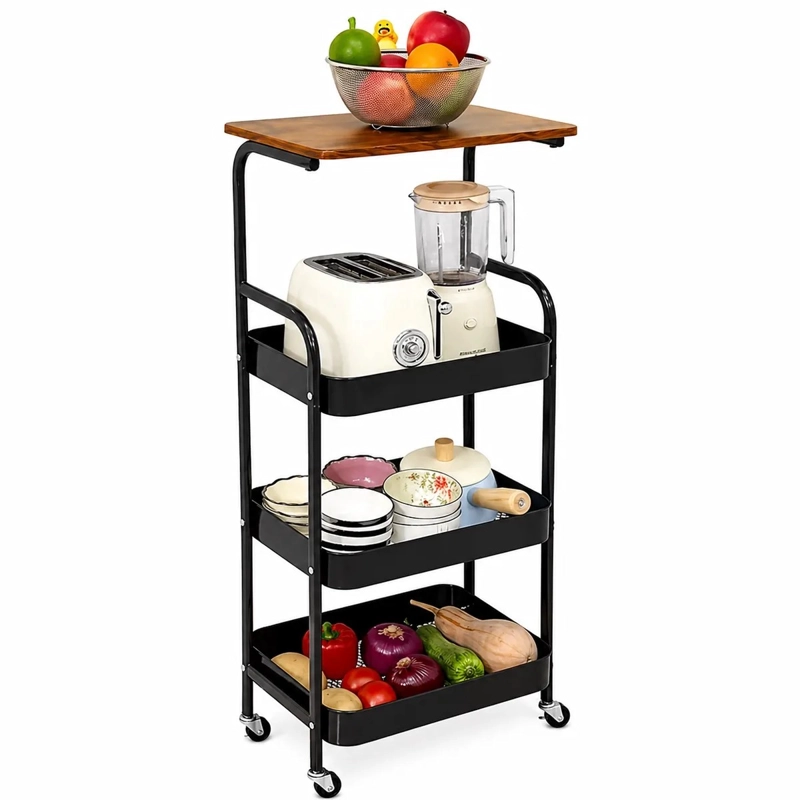 ORGANIZADOR DE COCINA FRUTERO TIPO BUFFET DE MADERA INDUSTRIAL MARCA MP STORE - 11