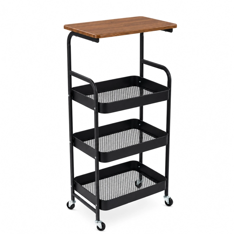 ORGANIZADOR DE COCINA FRUTERO TIPO BUFFET DE MADERA INDUSTRIAL MARCA MP STORE - 3