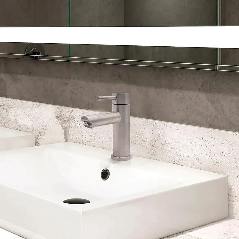 MONOMANDO LLAVE GRIFO DE APERTURA EN FRIO PARA LAVATORIO MODELO FIORENZO MARCA STRETTO - 5