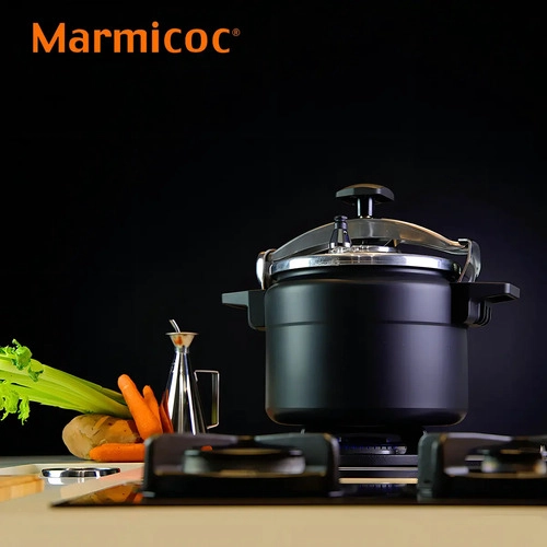 OLLA A PRESION 10 LITROS MODELO ALUMAX MARCA MARMICOC COLOR NEGRO - 6