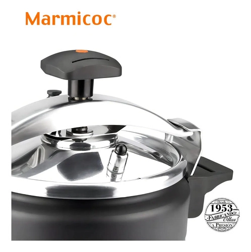 OLLA A PRESION 10 LITROS MODELO ALUMAX MARCA MARMICOC COLOR NEGRO - 7