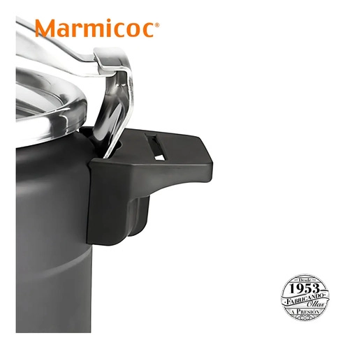 OLLA A PRESION 10 LITROS MODELO ALUMAX MARCA MARMICOC COLOR NEGRO - 9