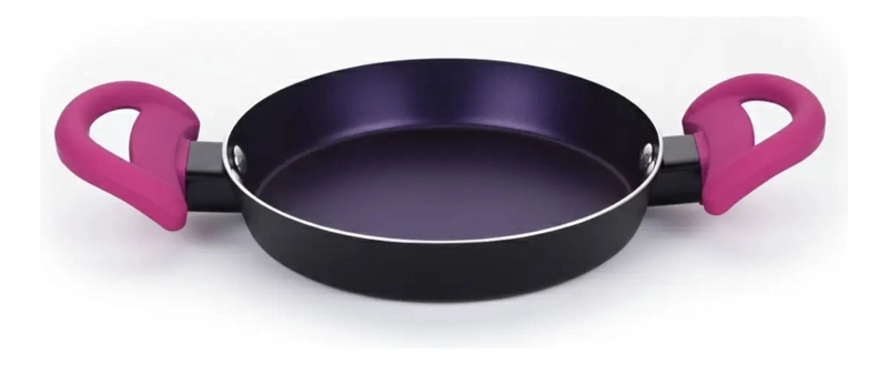 PAILA ANTIADHERENTE DE ALUMINIO 16 CM MODELO CHERRY MARCA VITTA COLOR NEGRO - 6