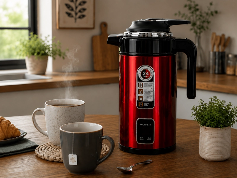 TERMO HERVIDOR ELECTRICO 2.3 LITROS COLOR ROJO - 6