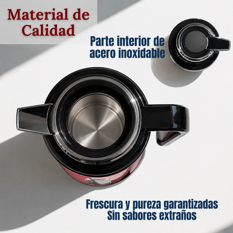 TERMO HERVIDOR ELECTRICO 2.3 LITROS COLOR ROJO - 7