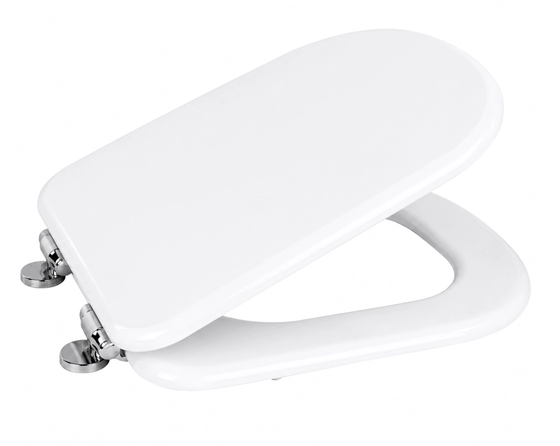 ASIENTO TAPA WC ELONGADO DE MADERA CON BISAGRAS METALICA Y CIERRE SUEVE MODELO HAMBURG MARCA TAUMM - 3