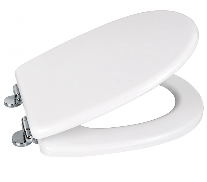 ASIENTO TAPA WC ELONGADO DE MADERA CON BISAGRAS METALICA Y CIERRE SUEVE MODELO HESSEN MARCA TAUMM - 3