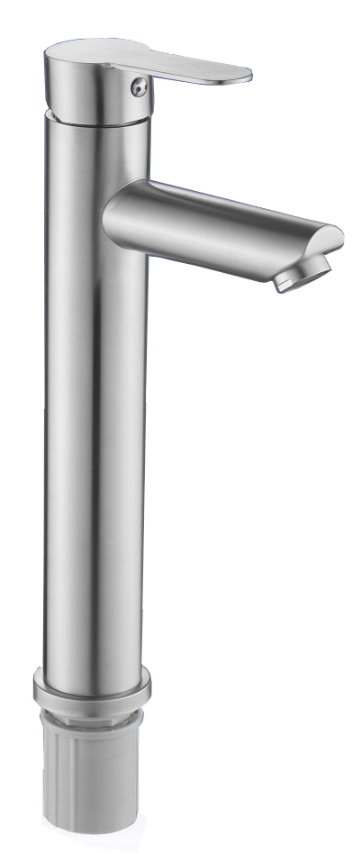 MONOMANDO LLAVE GRIFO PARA LAVATORIO MODELO MODERN INOX ALTO MARCA TAUMM COLOR ACERO INOX - 2