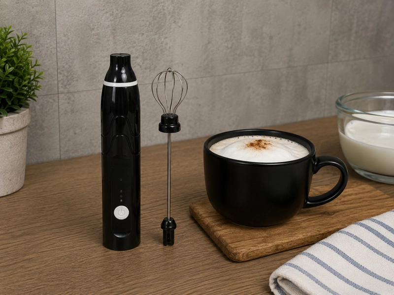 ESPUMADOR BATIDOR DE MANO RECARGABLE 3 VELOCIDADES CON DOBLE CABEZAL PARA CAFE , MATCHA Y PROTEINAS - 1