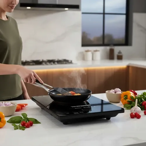 COCINILLA DE INDUCCION DIGITAL 10 NIVELES TELEFUNKEN 2100W NEGRO - 1