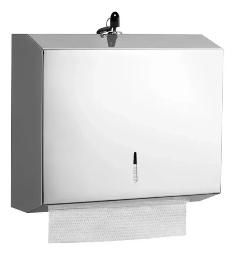 DISPENSADOR DE TOALLA INTERFOLIADAS ACERO INOXIDABLE TÄUMM DE PARED CON LLAVE 400 TOALLAS - 2