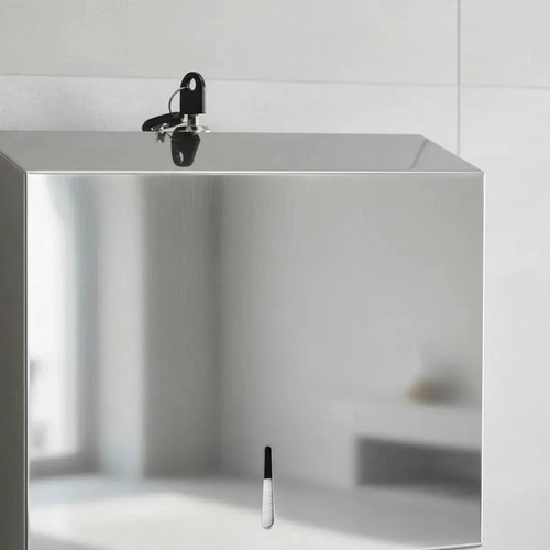 DISPENSADOR DE TOALLA INTERFOLIADAS ACERO INOXIDABLE TÄUMM DE PARED CON LLAVE 400 TOALLAS - 9