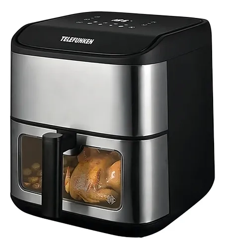 FREIDORA DE AIRE 9 L 1800W DIGITAL TELEFUNKEN EASYFRYER 9000 NEGRO PLATEADO - 1