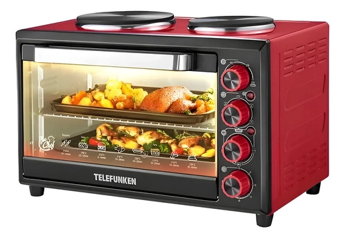 HORNO ELECTRICO 2 EN 1 CON ENCIMERA TELEFUNKEN TF-E552CA 55 LITROS - 1