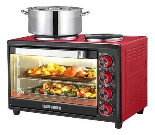 HORNO ELECTRICO 2 EN 1 CON ENCIMERA TELEFUNKEN TF-E552CA 55 LITROS - 2