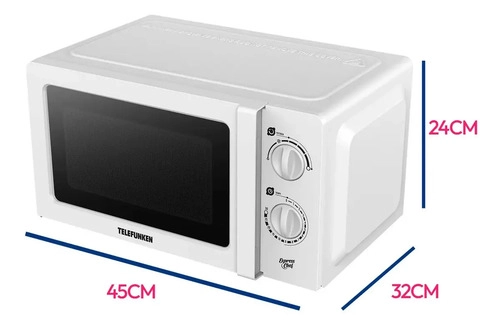 MICROONDAS 20L CON TIMER Y PLATO GIRATORIO TELEFUNKEN TFK20A - 12