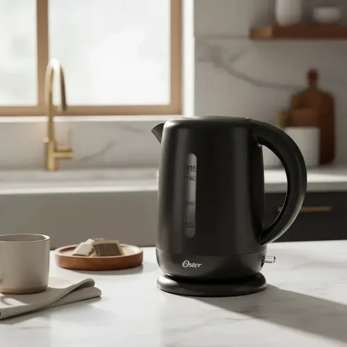 HERVIDOR ELE CTRICO DE PLASTICO CON BASE GIRATORIA OSTER NEGRO - 1