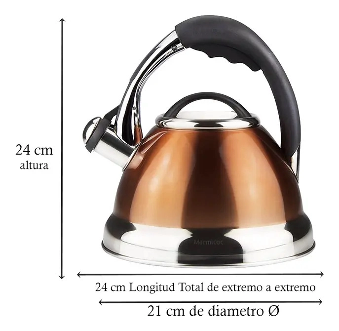TETERA SABINA MARMICOC 3 LITROS COLOR COBRE - 10