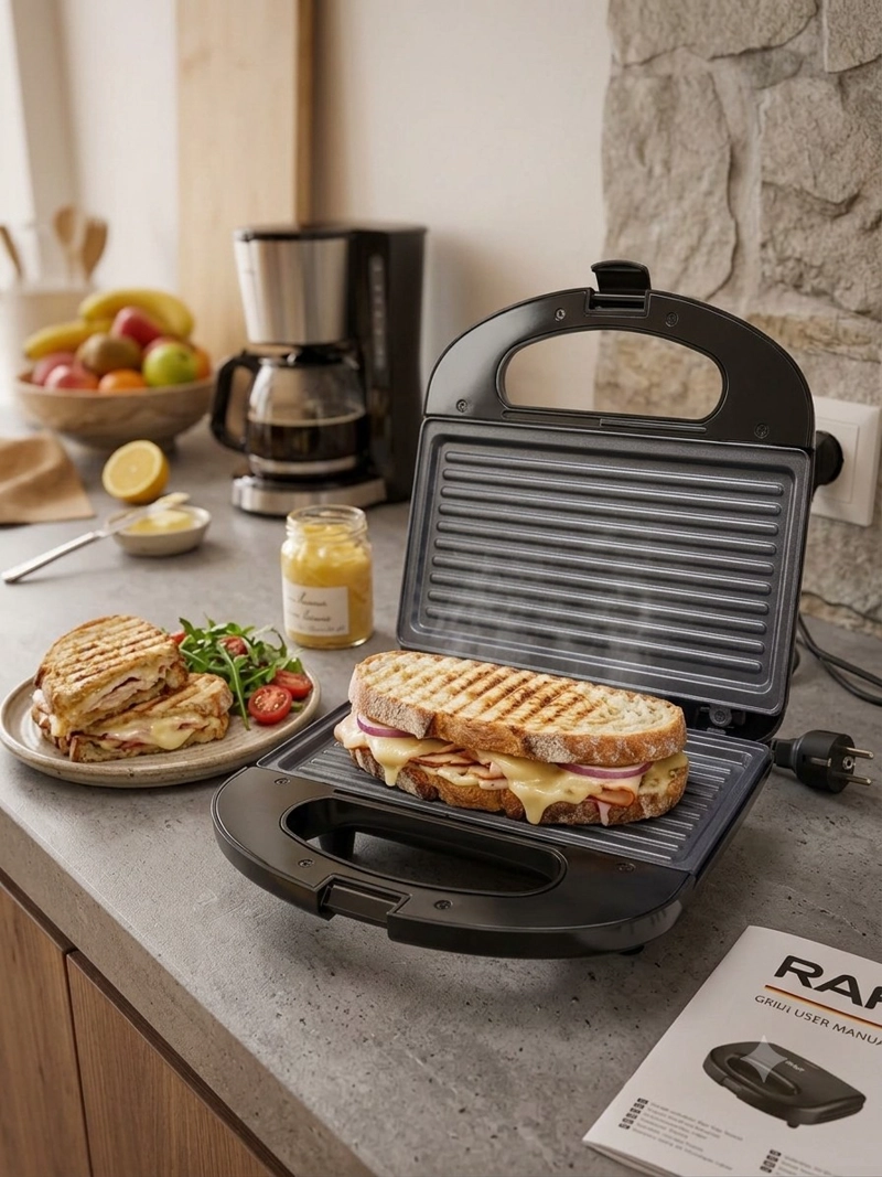 TOSTADOR ELE CTRICO 750W TIPO GRILL COLOR  NEGRO - 4