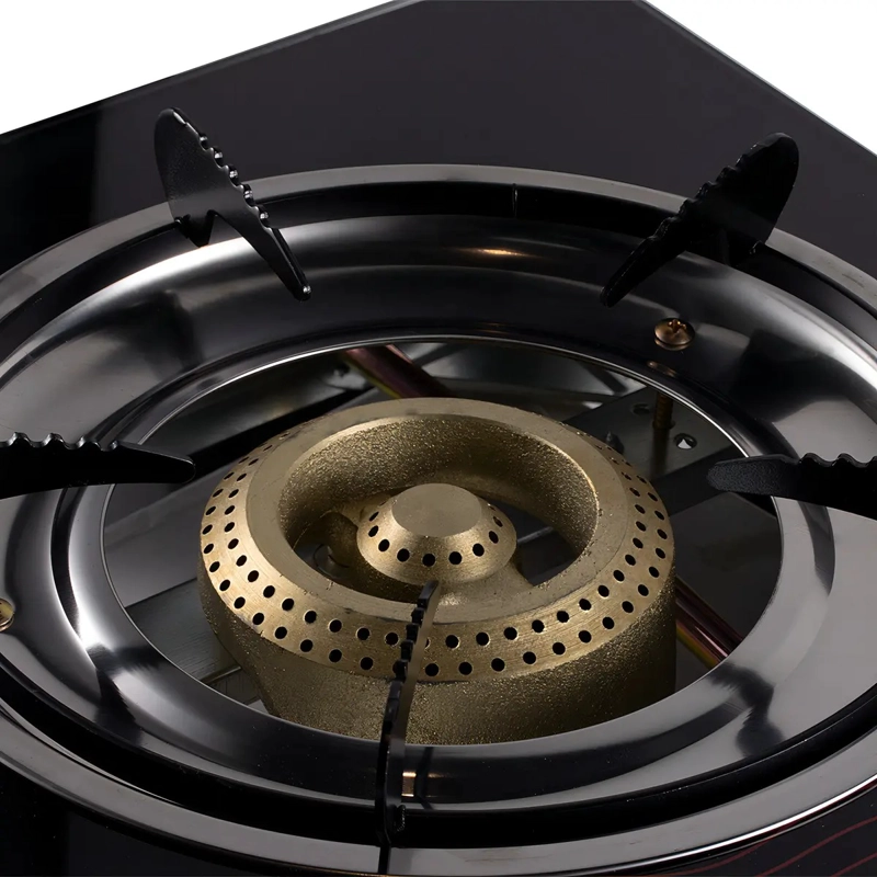 COCINA A GAS VIDRIO TEMPLADO NEGRO NEW LINE 1 PLATO PORTATIL - 12