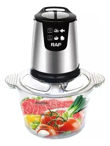 PROCESADOR DE ALIMENTOS BASE VIDRIO RAF TODO EN UNO PLUS 800W 2L - 6