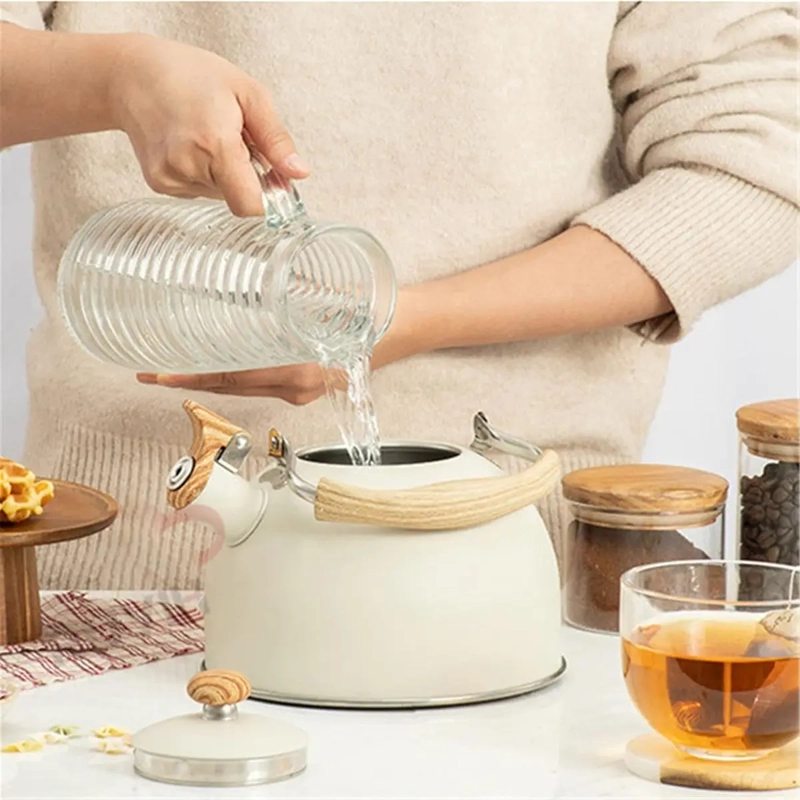 TETERA ACERO INOXIDABLE VINTAGE  VITTA 2.5L BEIGE - 5