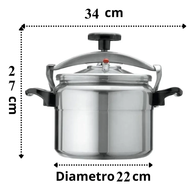 OLLA A PRESION DE ALUMINIO 6 LITROS MODELO VELOCE MARCA DC - 8