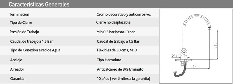 LLAVE GRIFO PARA LAVAPLATOS TIPO MONOBLOCK MODELO NOVELLA MARCA FAS - 4