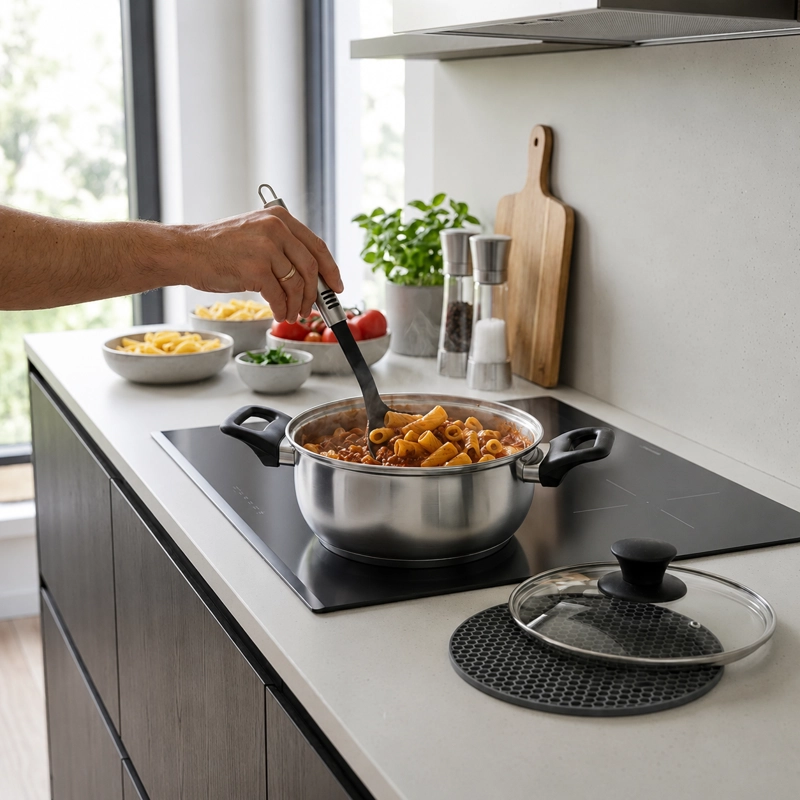 BATERIA DE COCINA CON ACCESORIOS 7 PIEZAS MODELO BALI MARCA MARMICOC COLOR CROMO - 7
