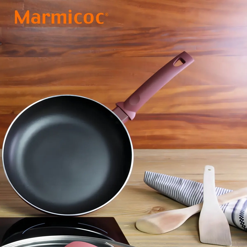 SET 3 SARTENES ANTIADHERENTES MARMICOC SPRING ALUMINIO 18-24 CM GRANATE - 2