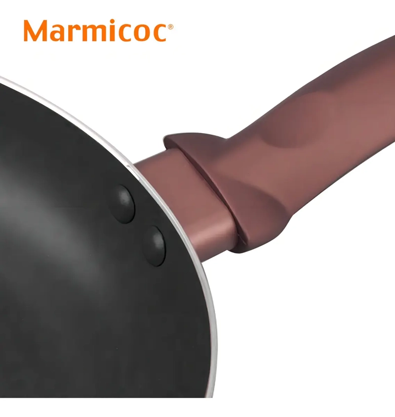 SET 3 SARTENES ANTIADHERENTES MARMICOC SPRING ALUMINIO 18-24 CM GRANATE - 3