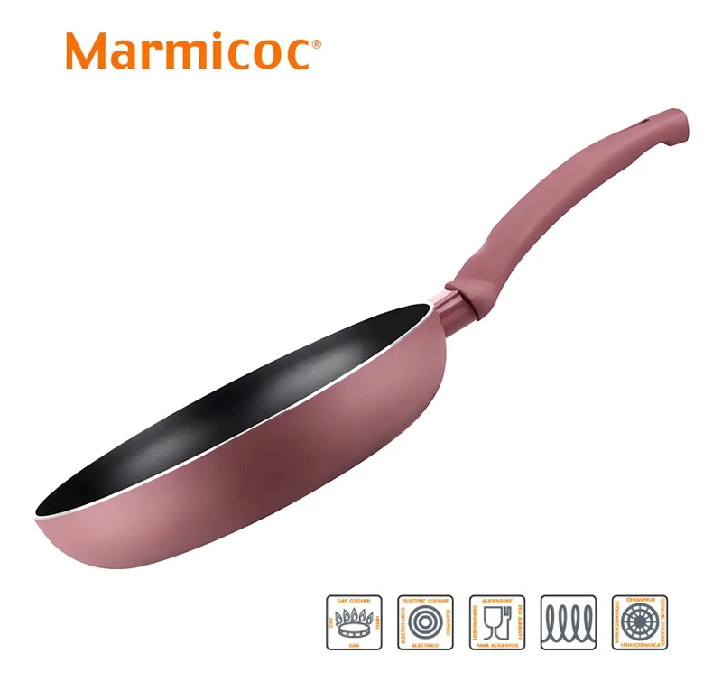 SET 3 SARTENES ANTIADHERENTES MARMICOC SPRING ALUMINIO 18-24 CM GRANATE - 4