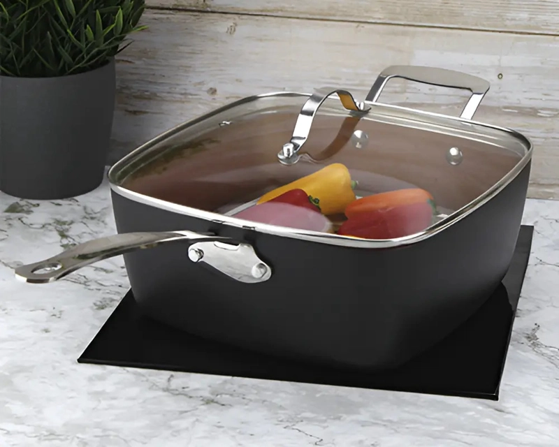 SARTE N OLLA DOBLE FONDO ANTIADHERENTE MARMICOC MULTIUSO NEGRO 4L - 7