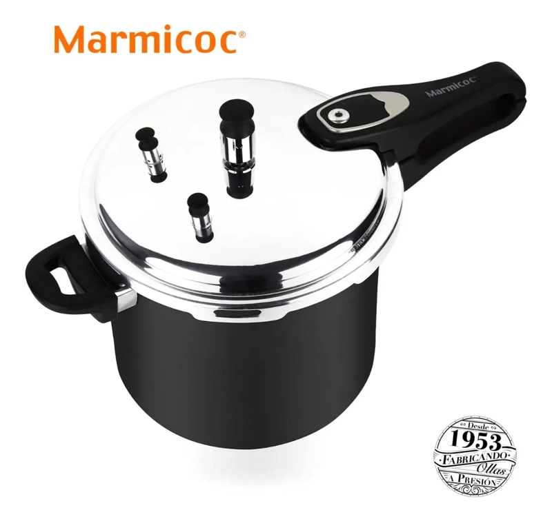 OLLA A PRESION 6 L MARMICOC FAST NEGRO ALUMINIO - 2