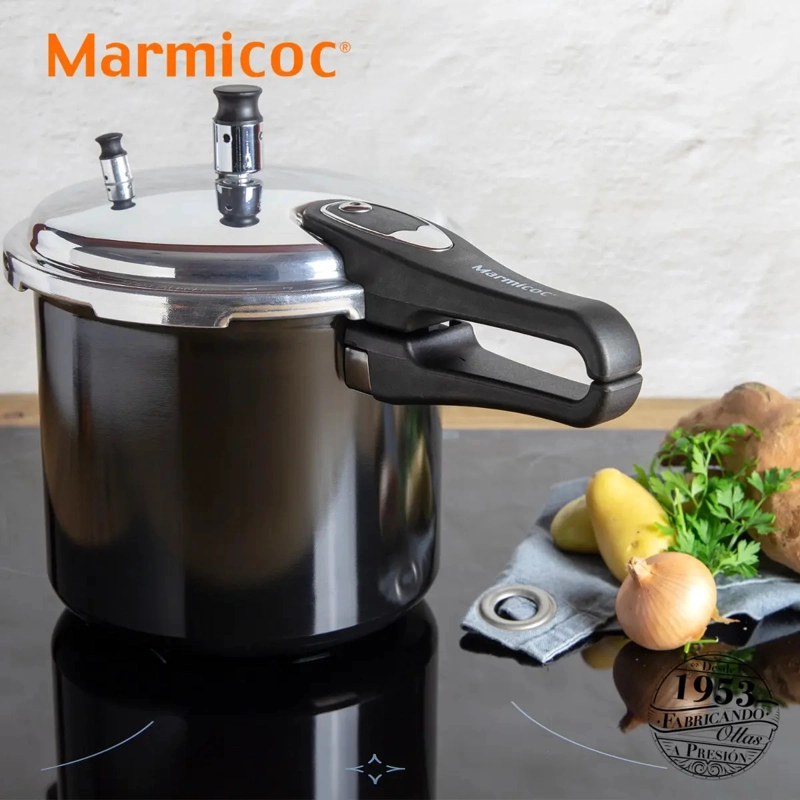 OLLA A PRESION 6 L MARMICOC FAST NEGRO ALUMINIO - 4