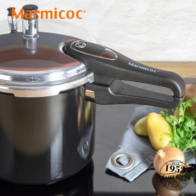 OLLA A PRESION 6 L MARMICOC FAST NEGRO ALUMINIO - 5