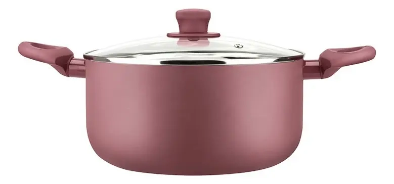 OLLA DOBLE FONDO ANTIADHERENTE MARMICOC SPRING GRANATE 20 CM - 2