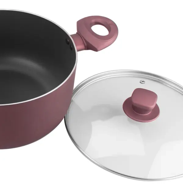 OLLA DOBLE FONDO ANTIADHERENTE MARMICOC SPRING GRANATE 20 CM - 6