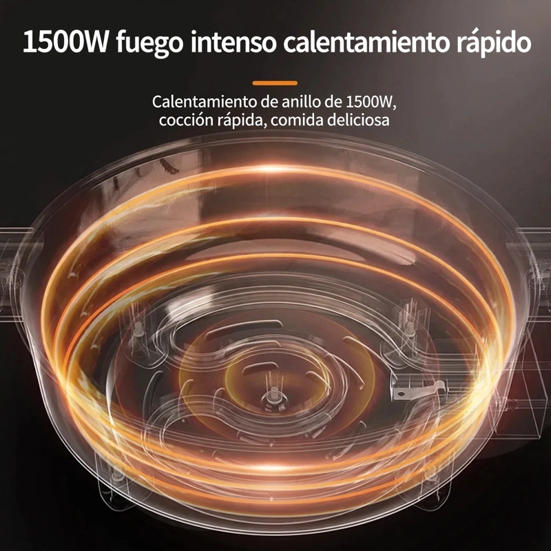 SARTE N ELE CTRICO MULTIFUNCIONAL ALUMINIO ANTIADHERENTE SOKANY 30CM 1500W 5 LITROS TAPA DE VIDRIO - 9