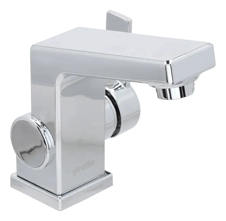MONOMANDO LLAVE GRIFO PARA LAVATORIO MODELO RIDOTTI MARCA STRETTO COLOR CROMO - 2