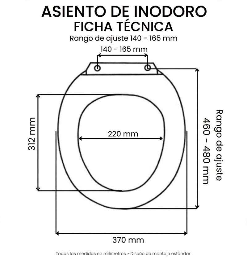 TAPA ASIENTO PARA WC MODELO MODERN MARCA TAUMM COLOR BLANCO - 5