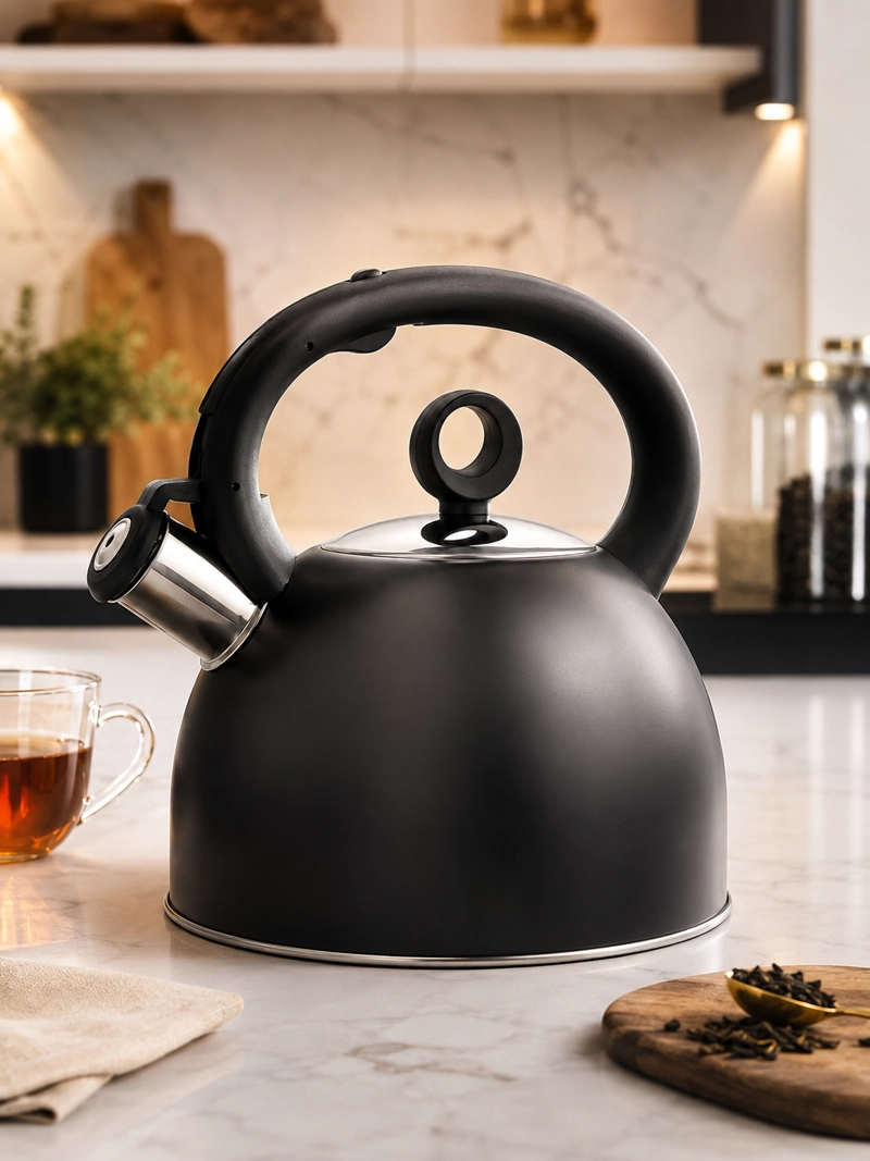 TETERA 2,5 LITROS ACERO INOX MODELO DARK MARCA VITTA COLOR NEGRO - 1
