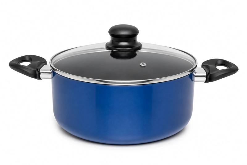 OLLA CACEROLA ANTIADHERENTE 24 CM 5 LITROS MODELO ROYAL BLUE MARCA VITTA - 4